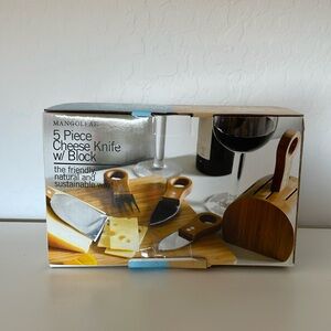 5 Piece Cheese Knife w/Block